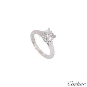 Cartier Platinum Diamond 1895 Solitaire Ring 1.06ct F/VVS2 XXX